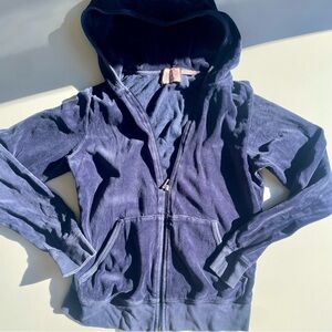 Juicy Couture Navy Blue Zip Up Hoodie, L